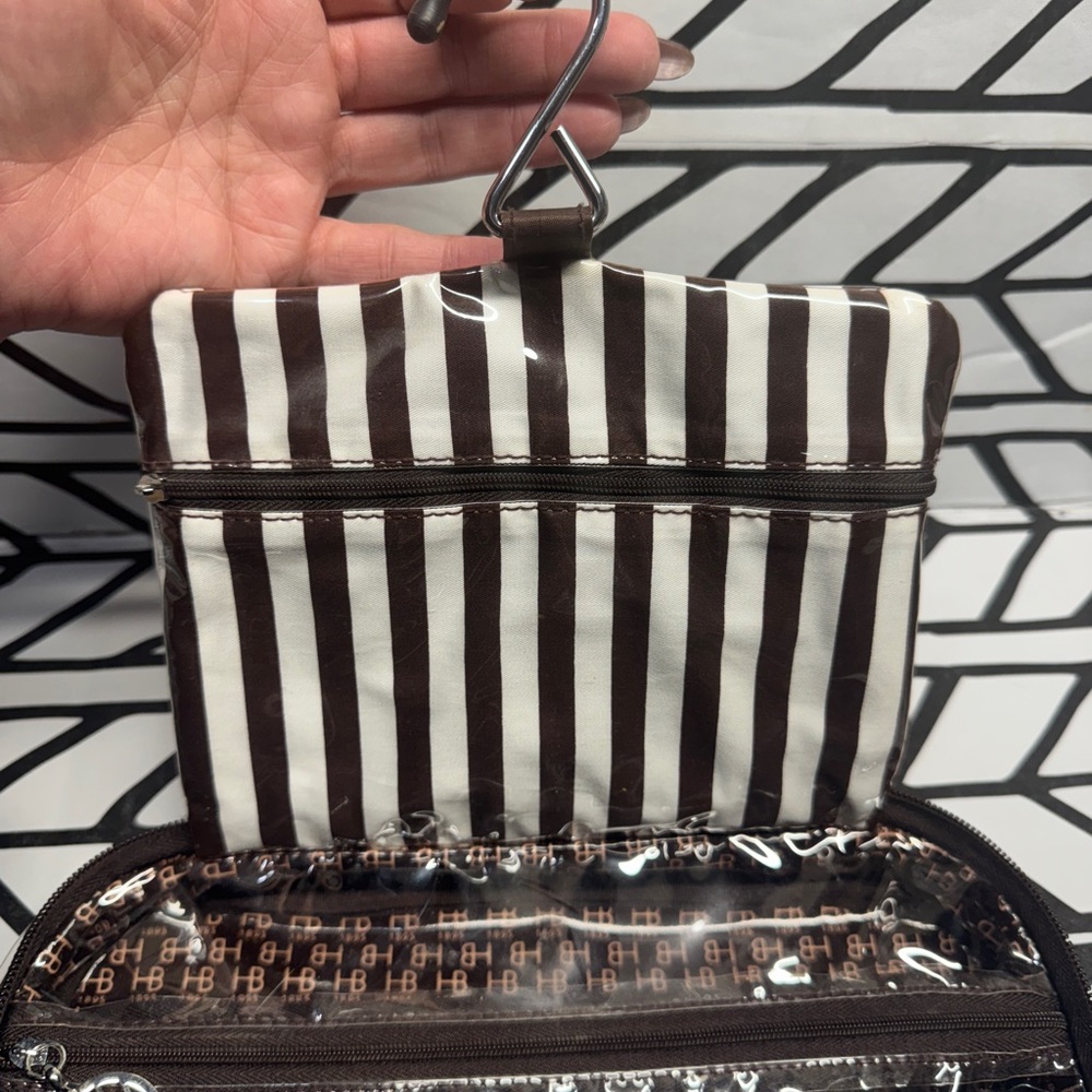 Henri Bendel Striped Hanging Cosmetic Travel Case - Picture 8 of 10